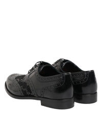 Dolce & Gabbana Dolce & Gabbana Black Leather Floral Lace Dress Formal  Women's Shoes