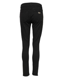 Dolce & Gabbana Black Cotton Skinny Mid Waist Denim Women's Jeans