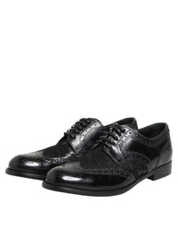 Dolce & Gabbana Dolce & Gabbana Black Leather Floral Lace Dress Formal Women's Shoes