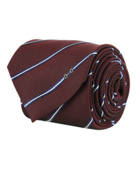 Gucci Mens Striped Horsebit Silk Jacquard Tie