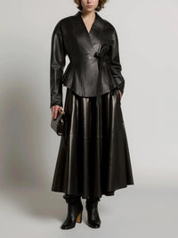 Alberta Ferretti Women Leather Jacket