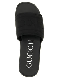 Gucci Men Jacquard Logo Slides