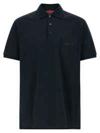 GUCCI Gucci Men 'Morsetto' Embroidery Polo Shirt