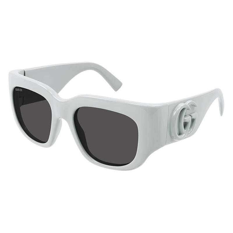 Gucci Sunglasses Square Full Rim, Pink Frame and Grey Lens GG1545S005