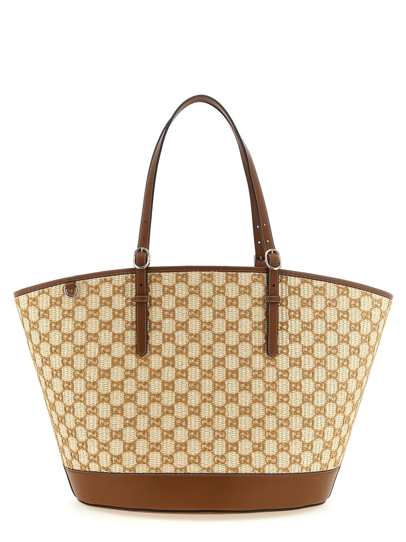 Gucci Women Large Woven Shopping Bag
