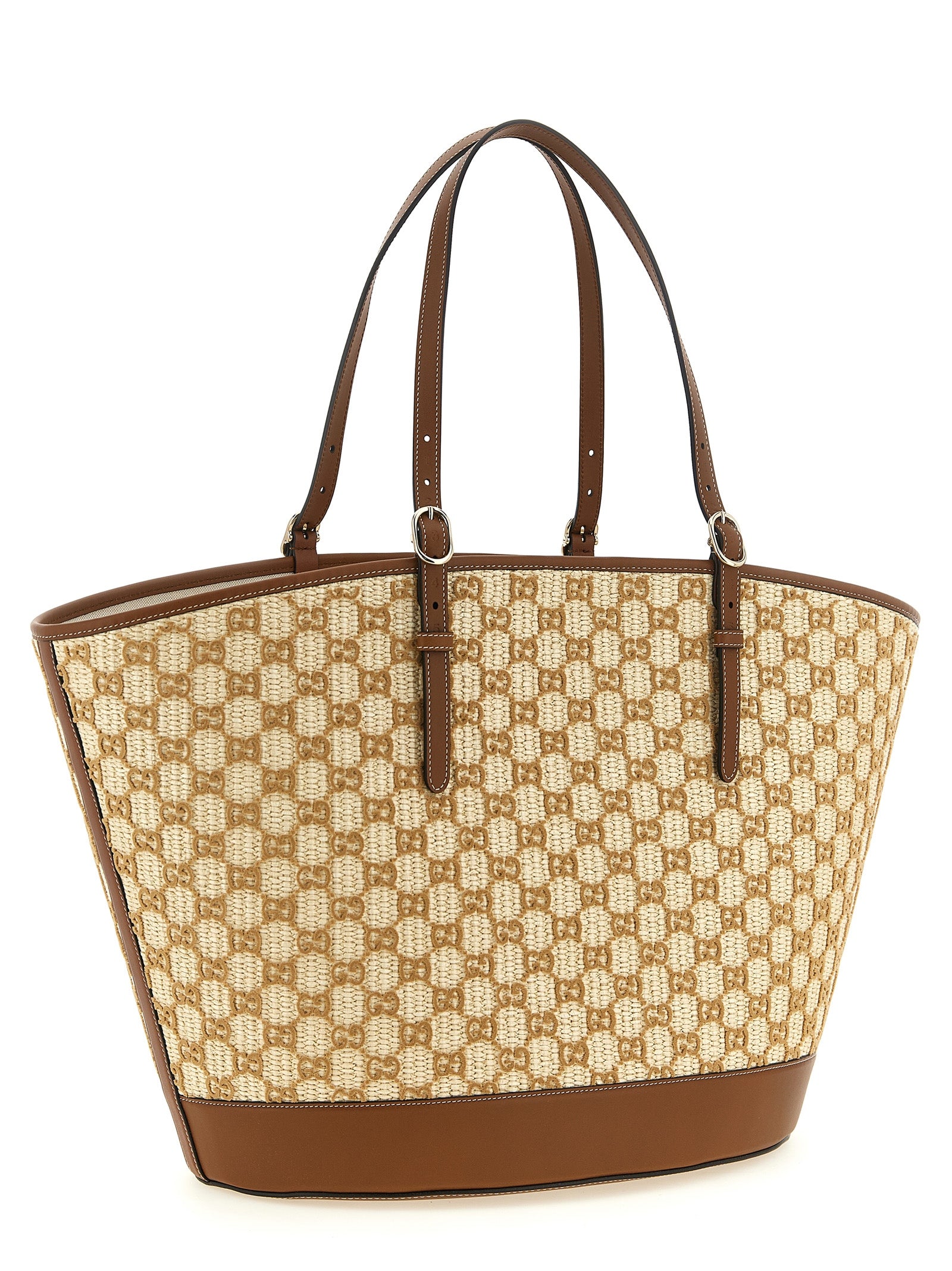 Gucci Women Large Woven Shopping Bag