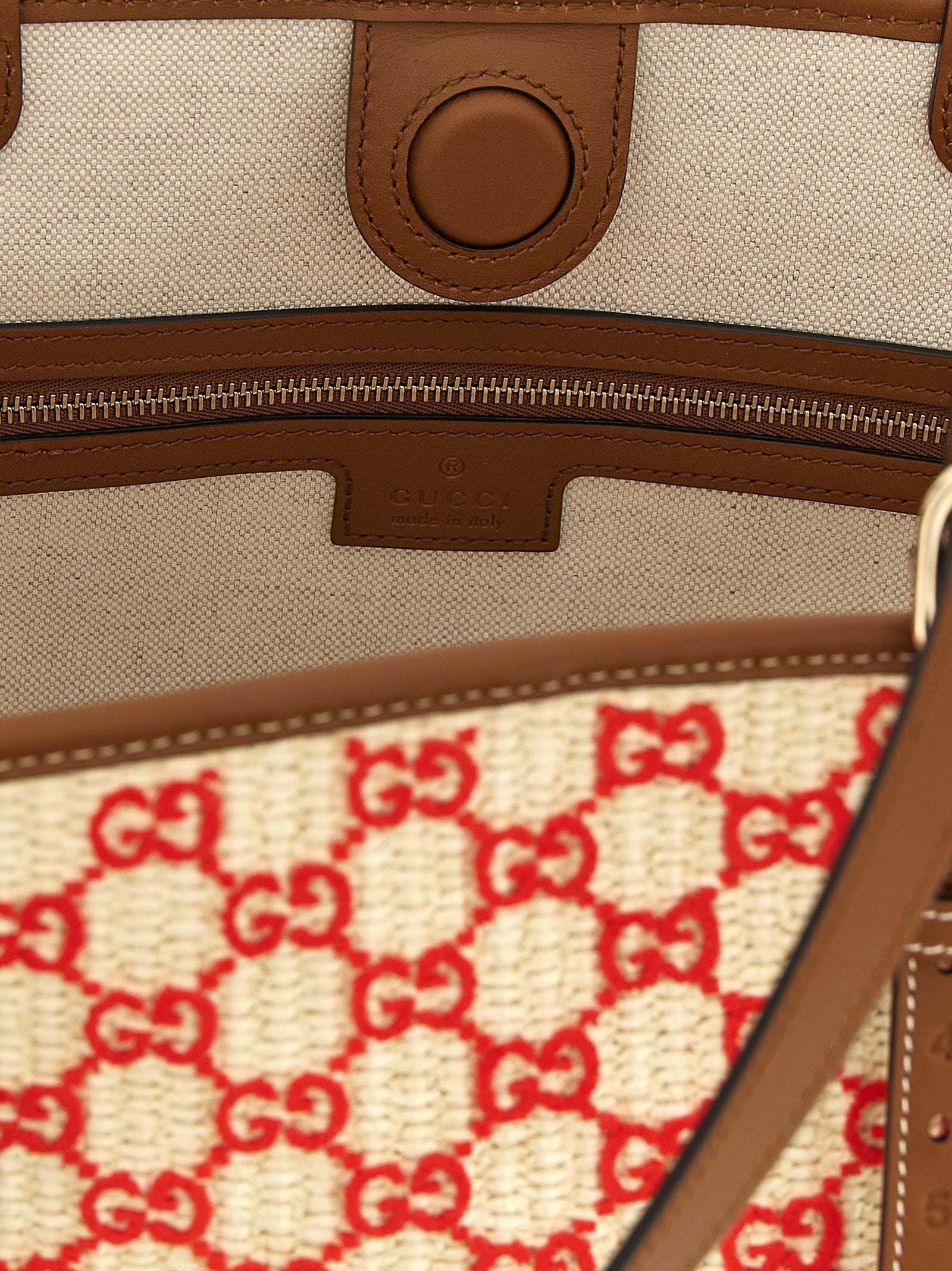 Gucci Women Small Woven Shopping Bag