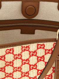Gucci Women Small Woven Shopping Bag