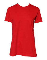 Dolce & Gabbana Dolce & Gabbana Red Cotton Crew Neck Short Sleeves Top Women's T-shirt