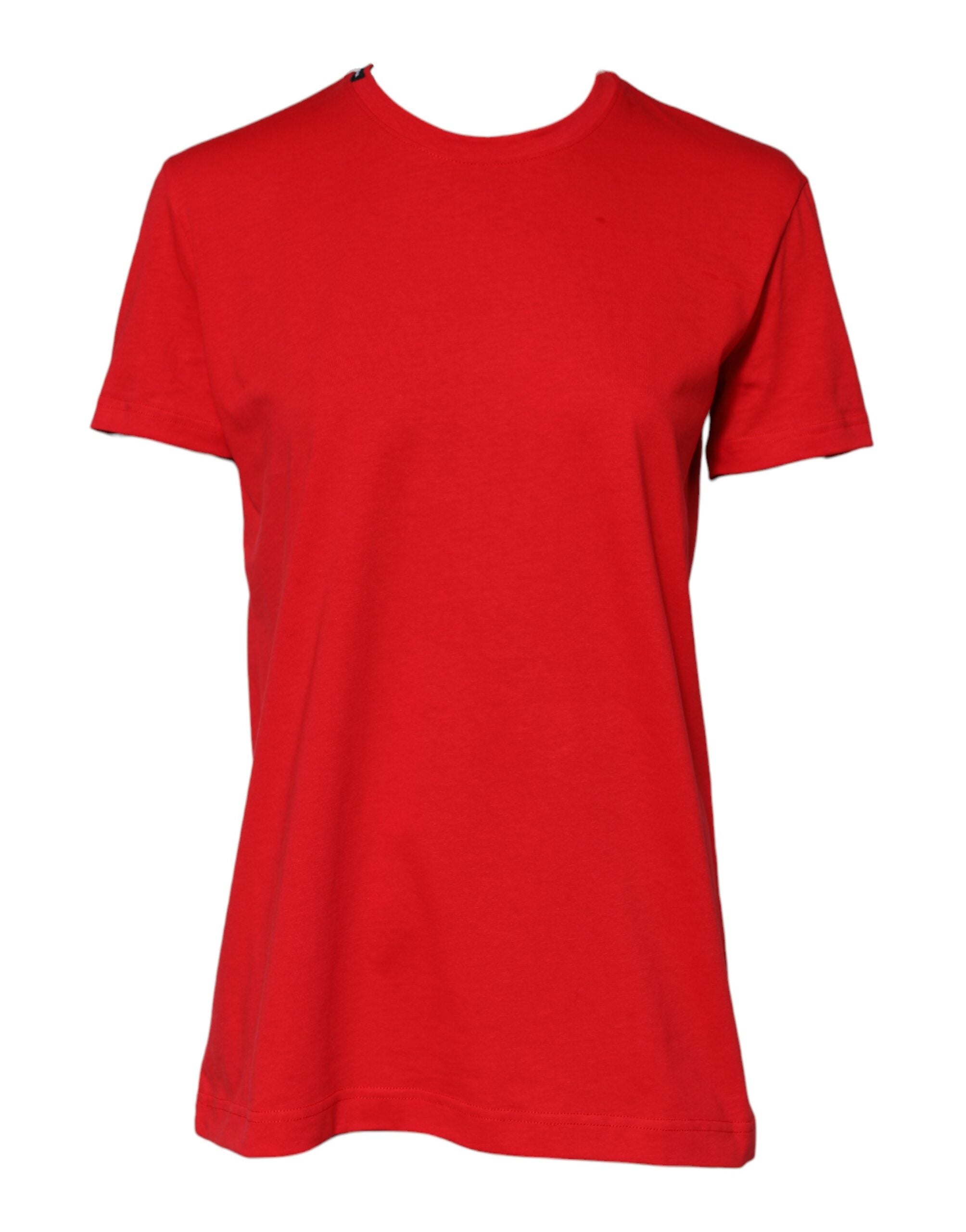 Dolce & Gabbana Dolce & Gabbana Red Cotton Crew Neck Short Sleeves Top Women's T-shirt