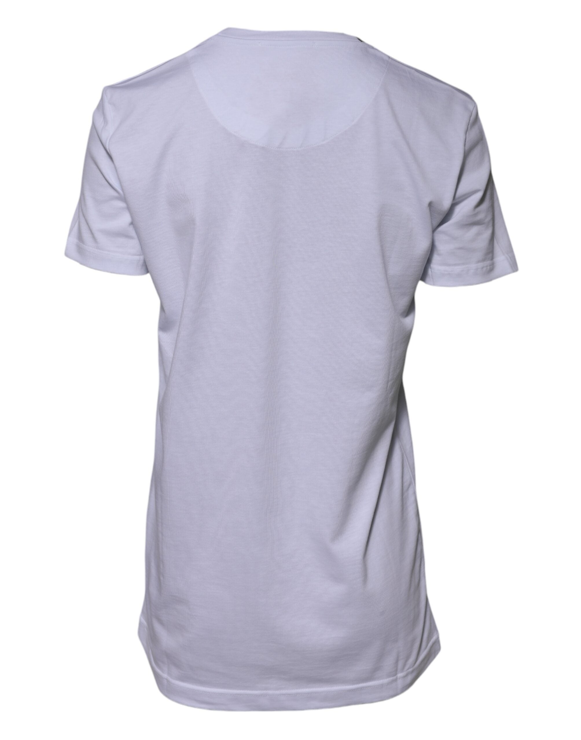 Dolce & Gabbana White Cotton Goodluck 2023 Crew Neck Women's T-shirt (Pre-Loved)
