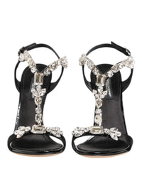 Dolce & Gabbana Dolce & Gabbana Black Keira Crystals Heels Sandals Women's Shoes