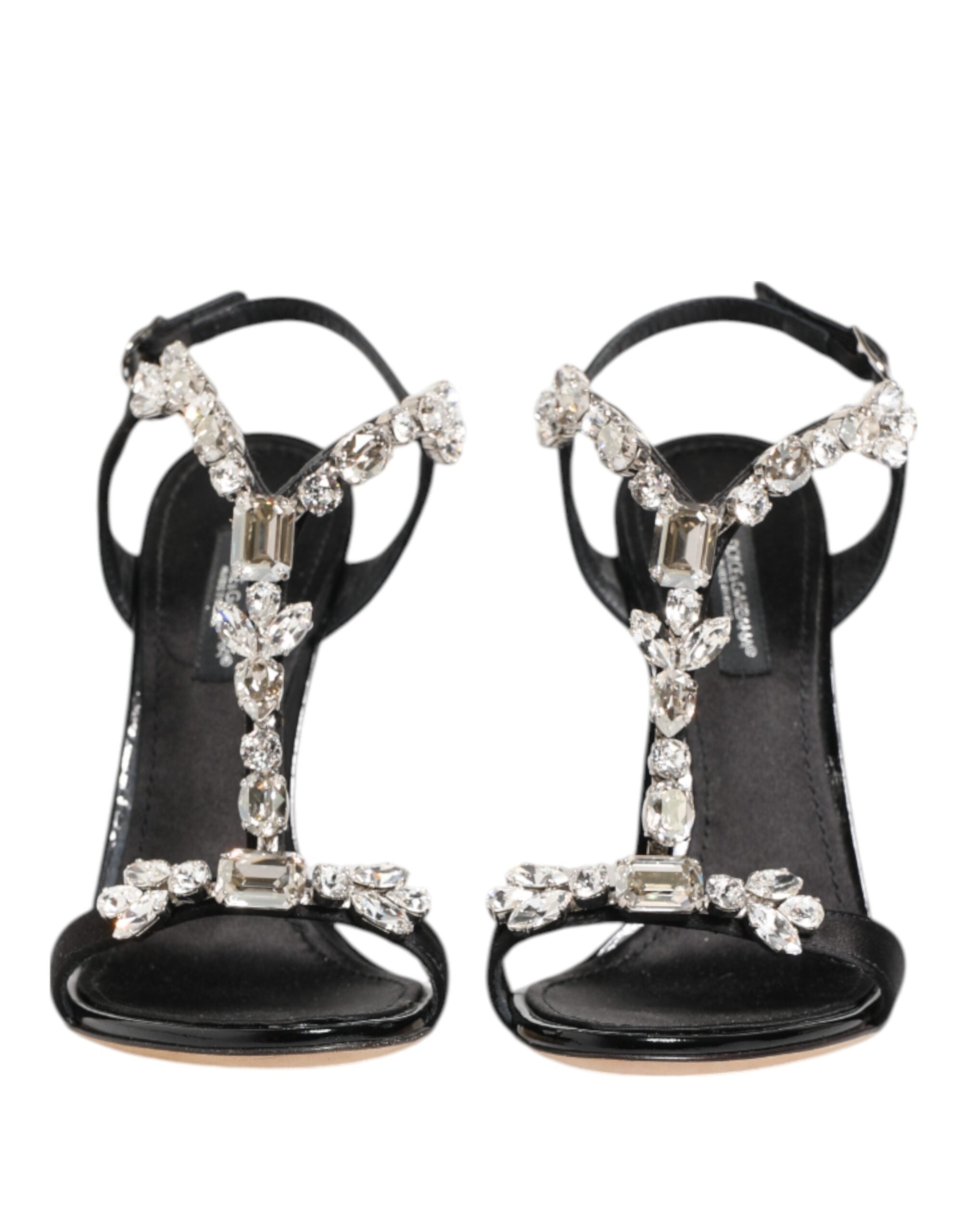 Dolce & Gabbana Dolce & Gabbana Black Keira Crystals Heels Sandals Women's Shoes
