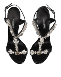 Dolce & Gabbana Dolce & Gabbana Black Keira Crystals Heels Sandals Women's Shoes