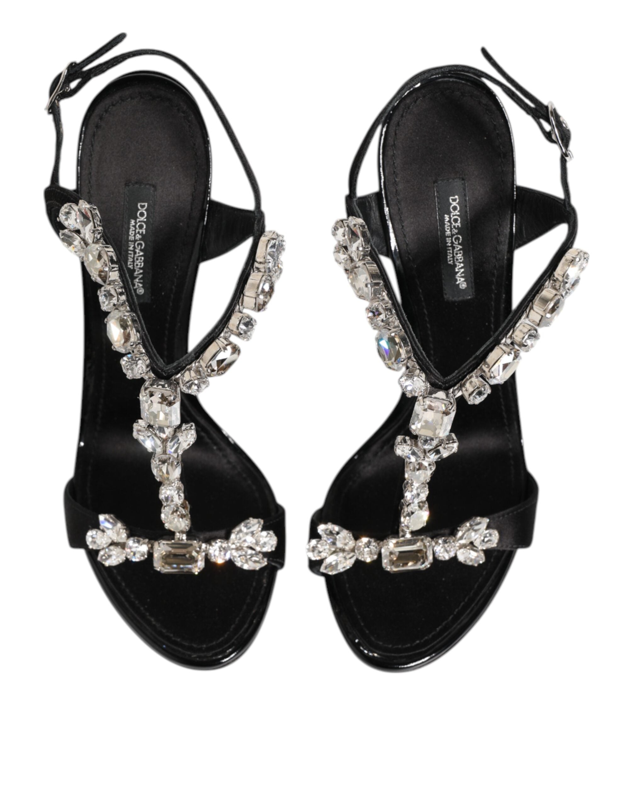 Dolce & Gabbana Dolce & Gabbana Black Keira Crystals Heels Sandals Women's Shoes