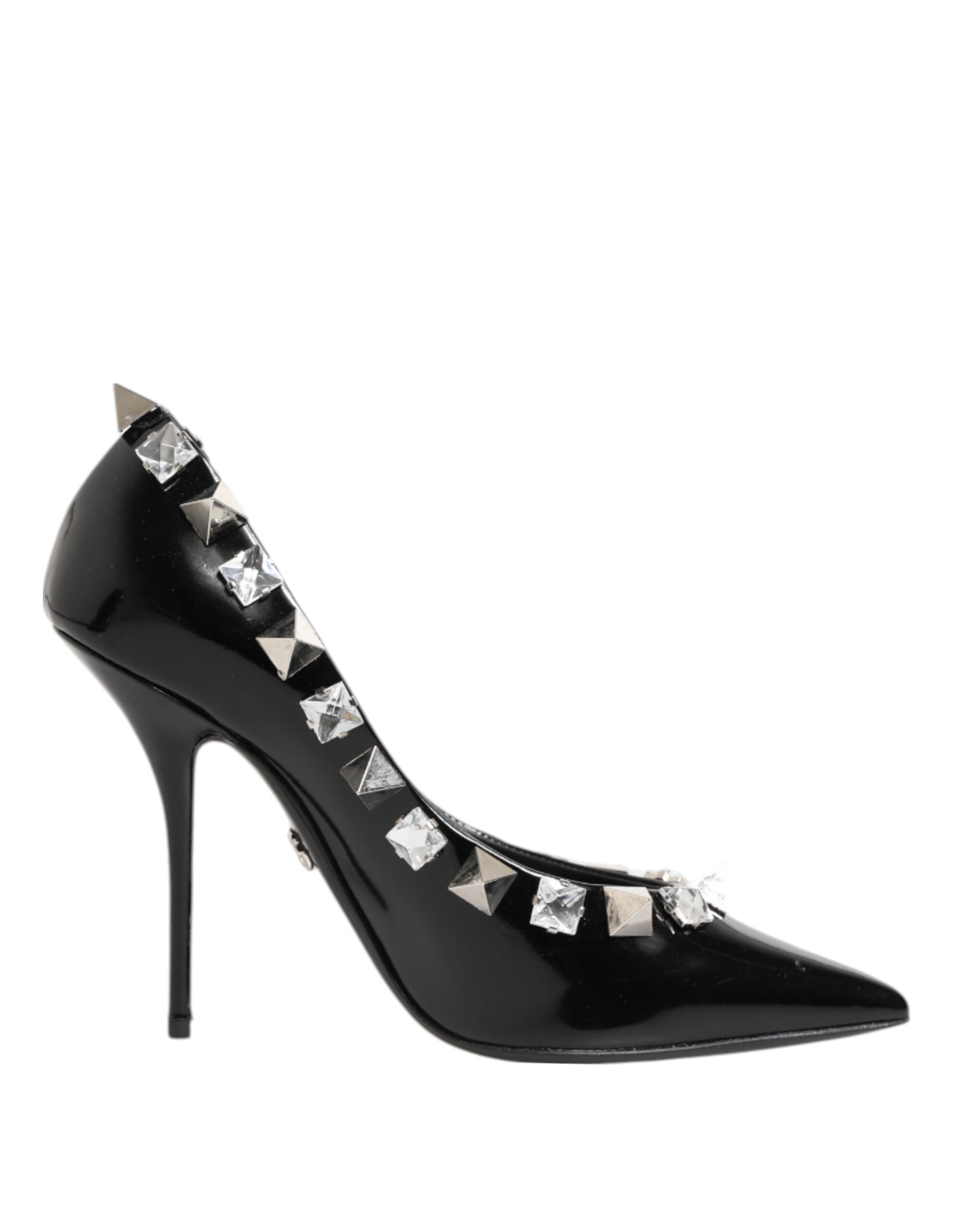 Dolce & Gabbana Dolce & Gabbana Black Crystals Studs Stiletto Pumps Women's Shoes