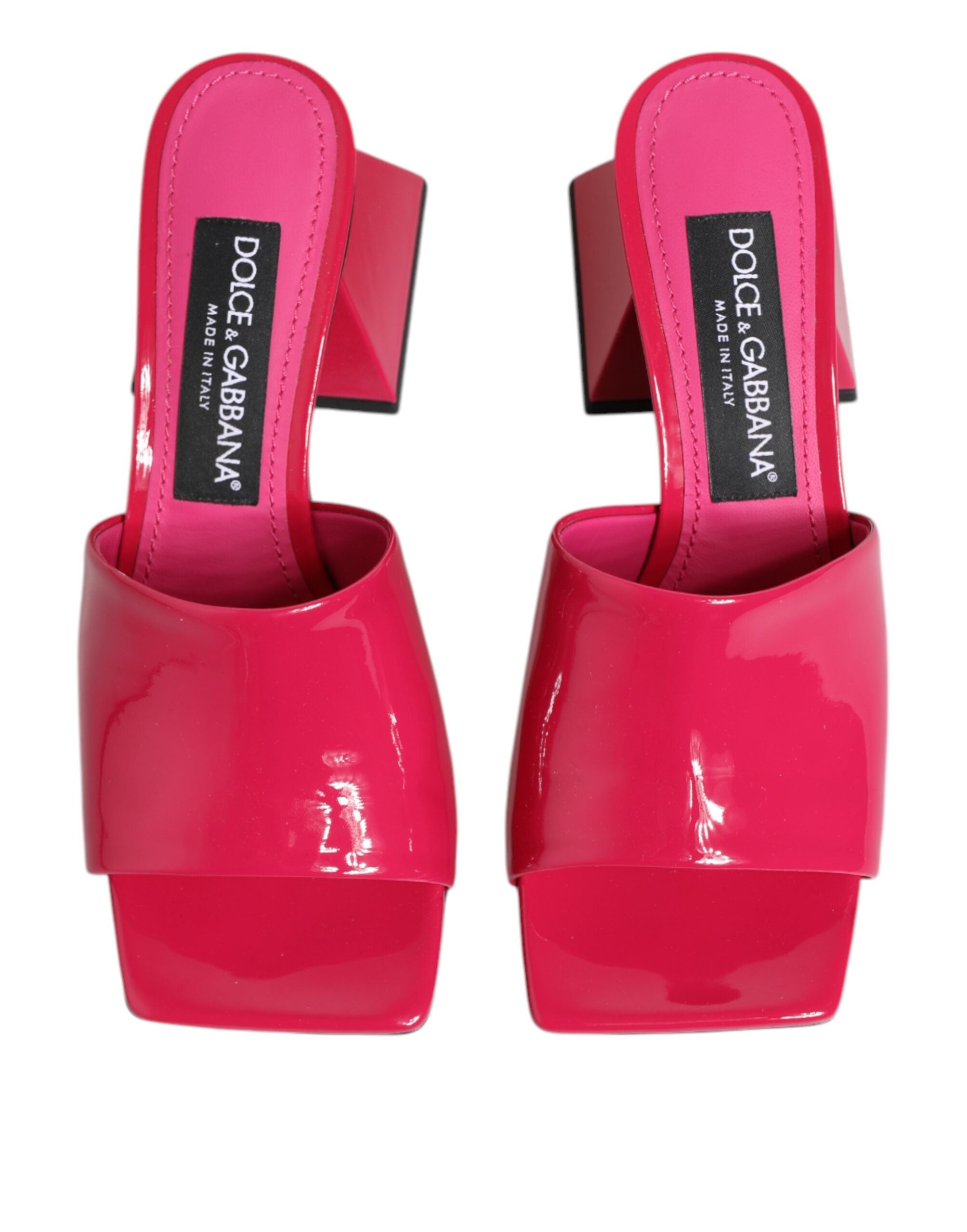 Dolce & Gabbana Dolce & Gabbana Pink Open Toe Block Heel Mules Sandals Women's Shoes