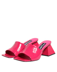 Dolce & Gabbana Dolce & Gabbana Pink Open Toe Block Heel Mules Sandals Women's Shoes