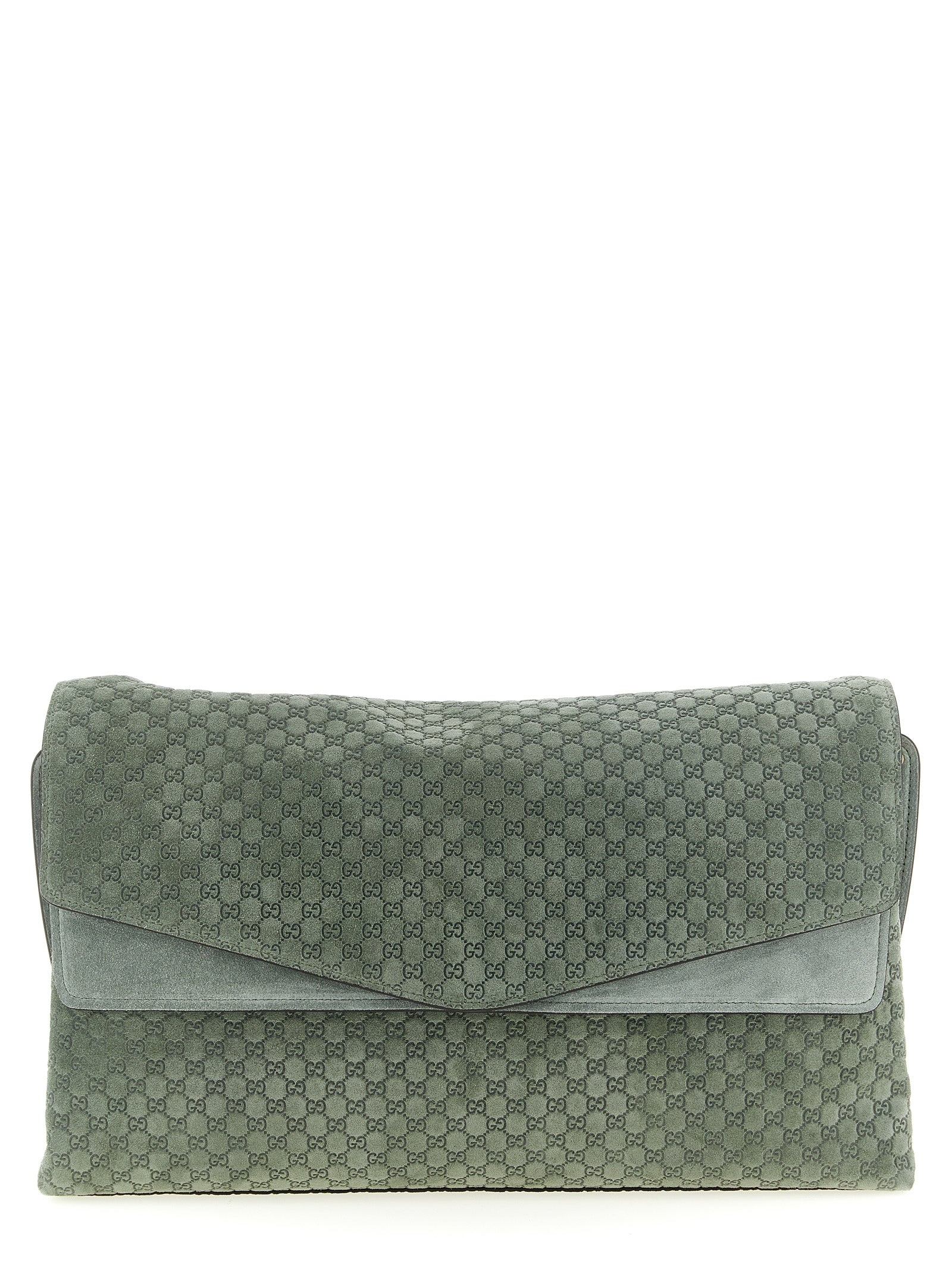 Gucci Women Gg Large Suede Shoulder Bag