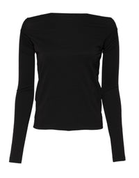 Dolce & Gabbana Black Wool Shrug Crew Neck Pullover Women's Sweater
