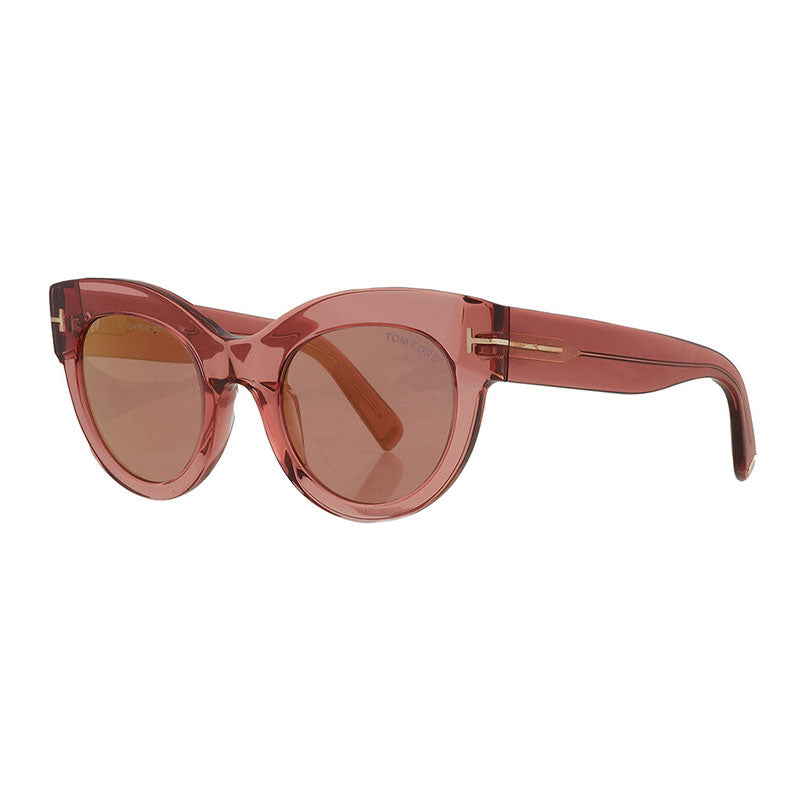 Tom Ford Sunglasses Cat Eye Full Rim, Dark Havana Frame and Bordeaux Gradient Lens FT106352T
