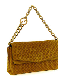 Gucci Women Gg Medium Suede Shoulder Bag
