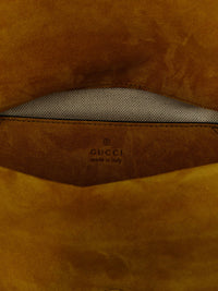Gucci Women Gg Medium Suede Shoulder Bag