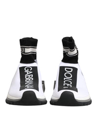 Dolce & Gabbana Dolce & Gabbana White Black Sorrento Socks Sneakers Women's Shoes