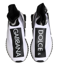 Dolce & Gabbana Dolce & Gabbana White Black Sorrento Socks Sneakers Women's Shoes