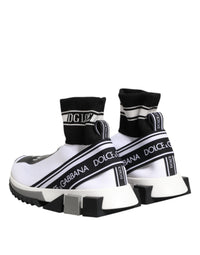 Dolce & Gabbana Dolce & Gabbana White Black Sorrento Socks Sneakers Women's Shoes