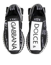 Dolce & Gabbana Black White Sorrento Low Top Sneakers Women's Shoes