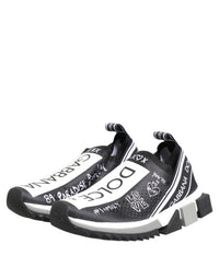 Dolce & Gabbana Black White Sorrento Low Top Sneakers Women's Shoes