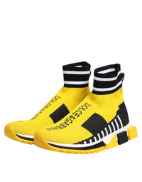 Dolce & Gabbana Dolce & Gabbana Yellow Black Sorrento Socks Sneakers Women's Shoes
