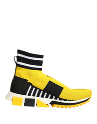 Dolce & Gabbana Dolce & Gabbana Yellow Black Sorrento Socks Sneakers Women's Shoes