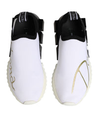 Dolce & Gabbana White Black Low Top Sorrento Sneakers Women's Shoes