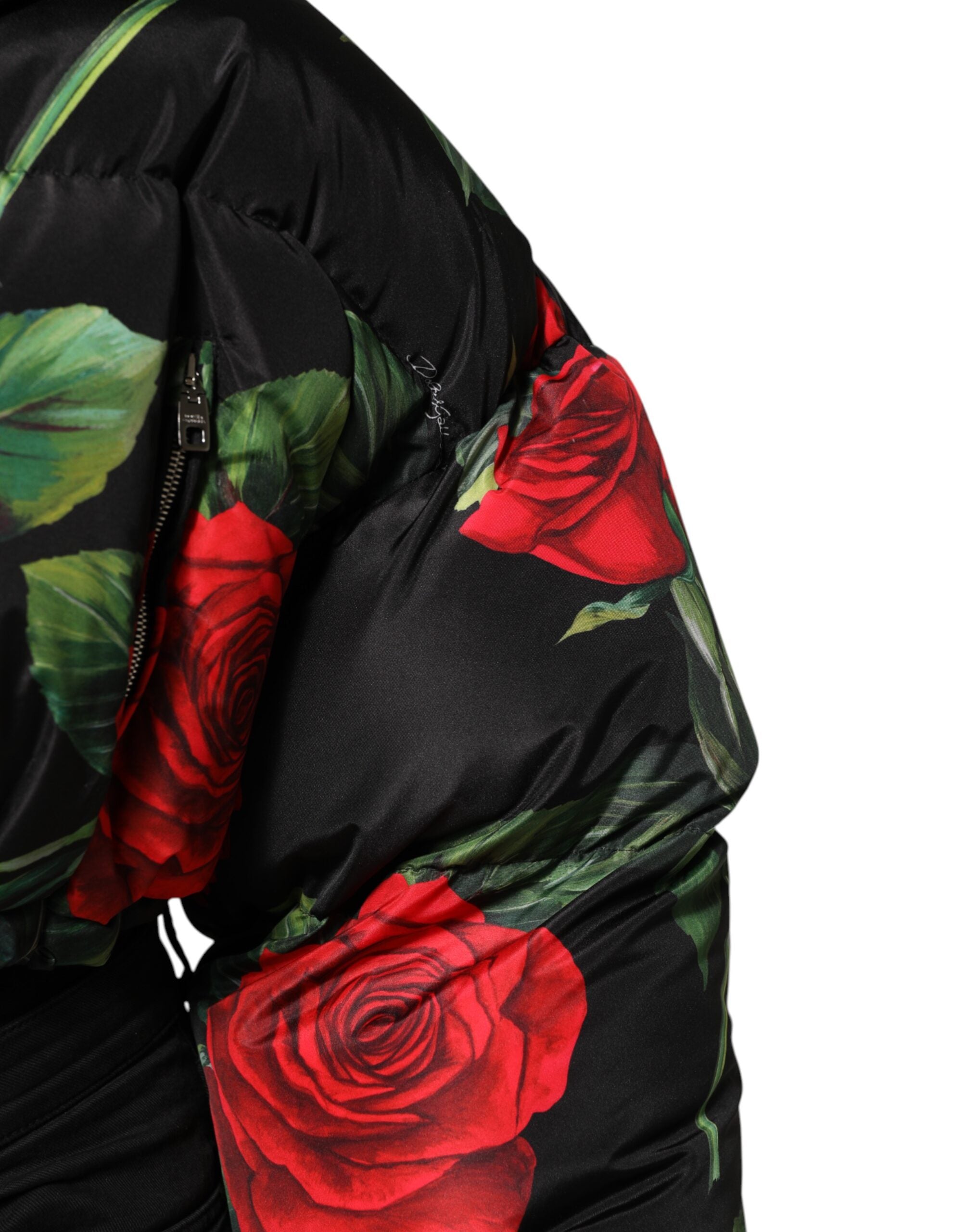 Dolce & Gabbana Dolce & Gabbana Multicolor Floral Puffer Coat Full Zip Women's Jacket