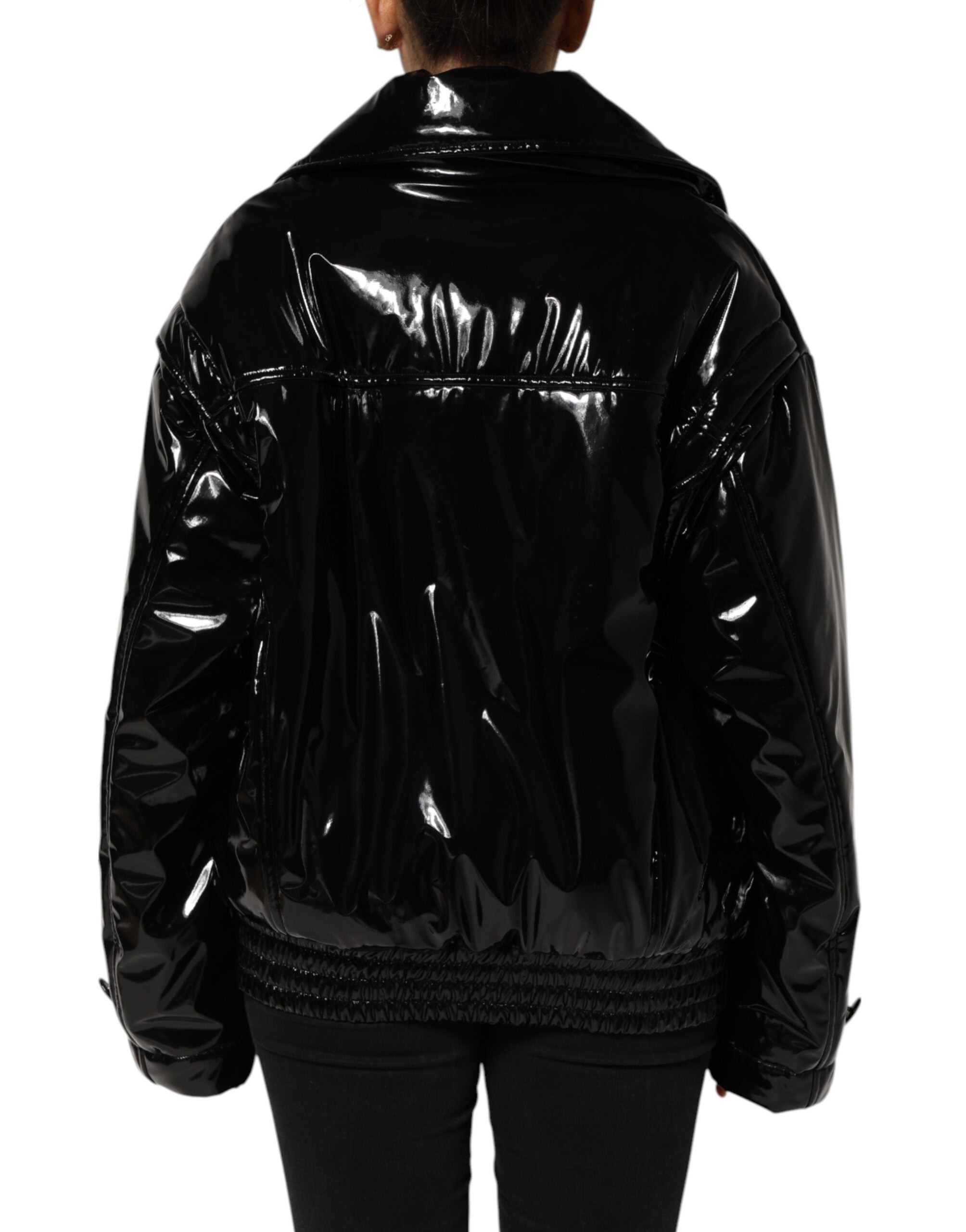 Dolce & Gabbana Dolce & Gabbana Polyester Black Quilted Puffer Coat  Women's Jacket