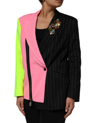 Dolce & Gabbana Dolce & Gabbana Multicolor Patchwork Embellished Coat Women's Jacket