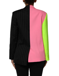 Dolce & Gabbana Dolce & Gabbana Multicolor Patchwork Embellished Coat Women's Jacket