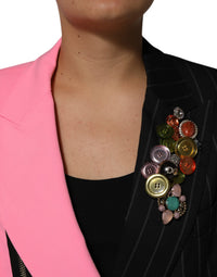 Dolce & Gabbana Dolce & Gabbana Multicolor Patchwork Embellished Coat Women's Jacket