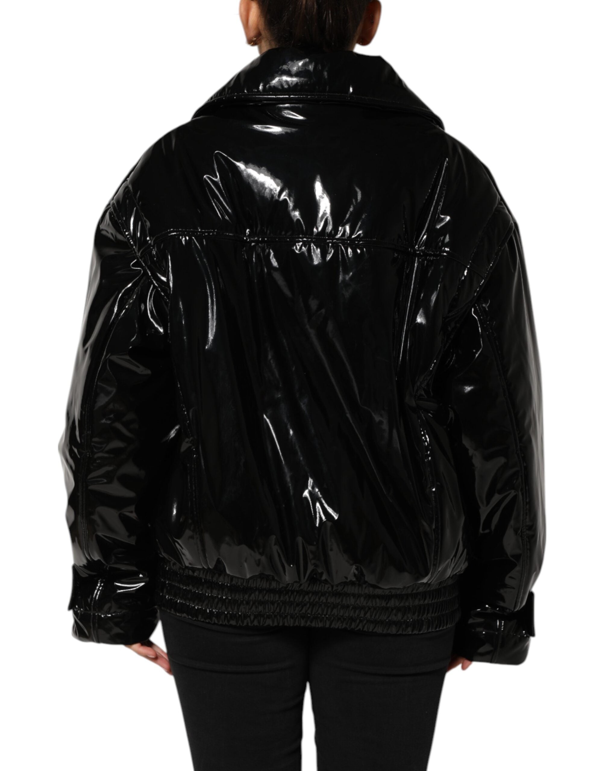 Dolce & Gabbana Dolce & Gabbana Black Polyester Quilted Puffer Coat Women's Jacket