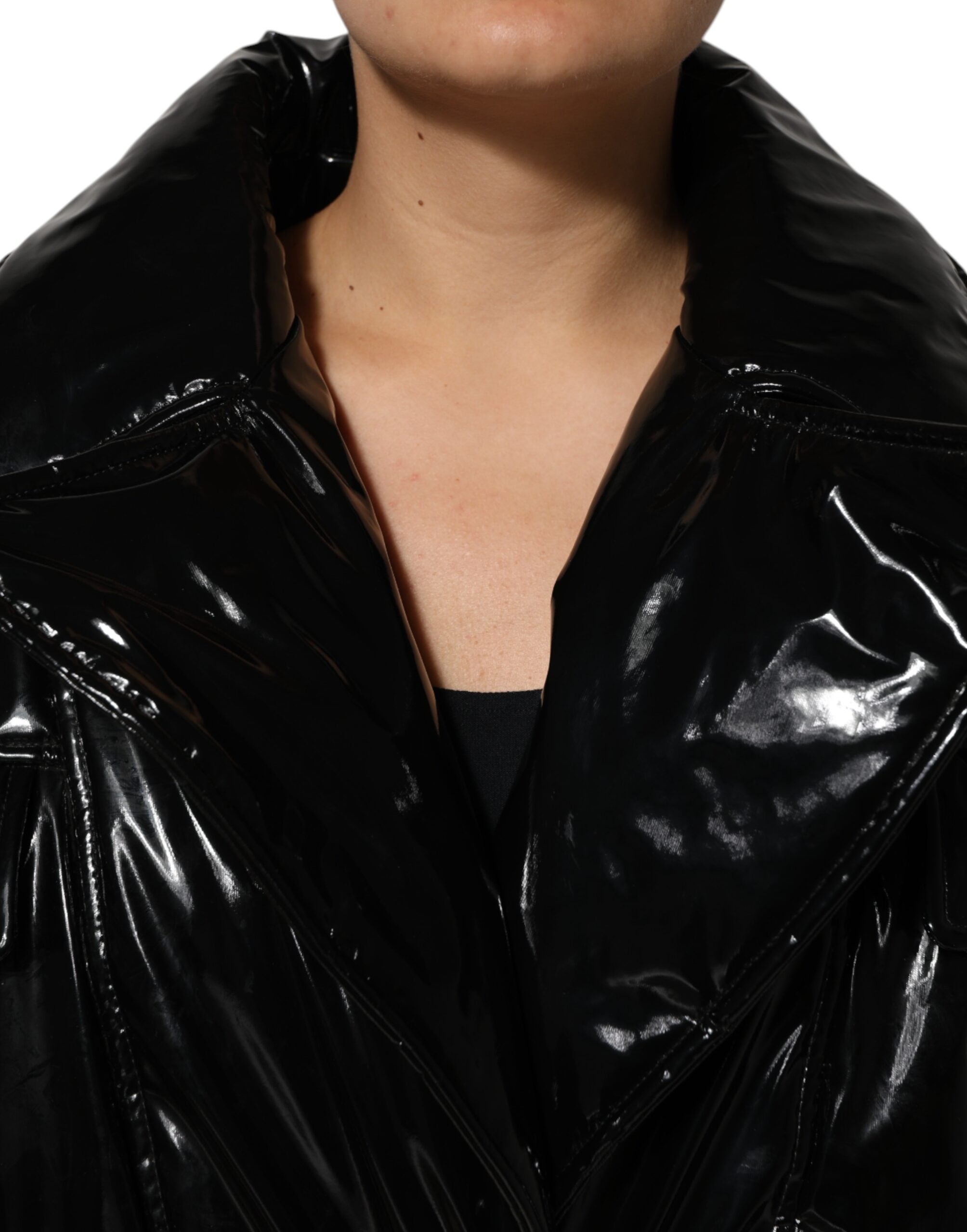 Dolce & Gabbana Dolce & Gabbana Black Polyester Quilted Puffer Coat Women's Jacket