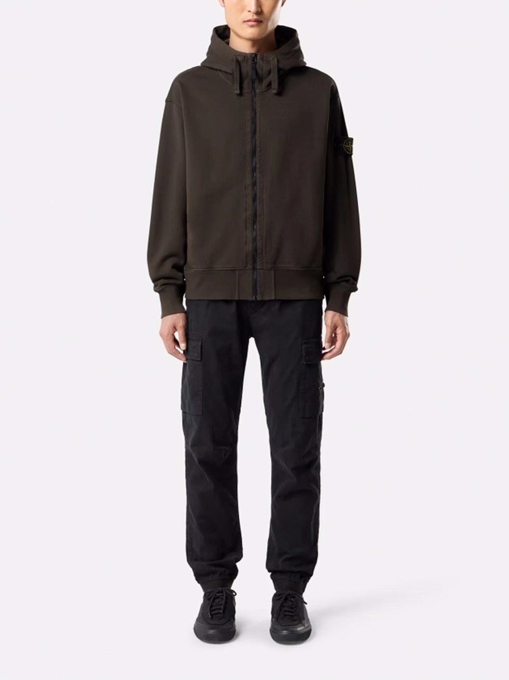 Stone Island Men Organic Cotton Fleece Hoodie Sweatshirt
