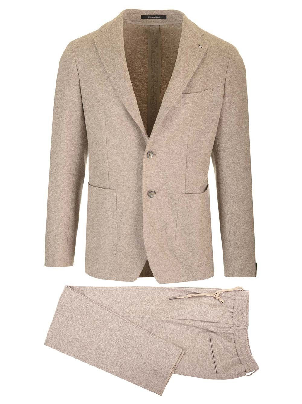 Tagliatore Tagliatore Men Montecarlo Dress Emptied In Super 100S Wool Jersey