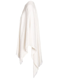 Fendi Women Ff Ivory Wool And Silk Poncho