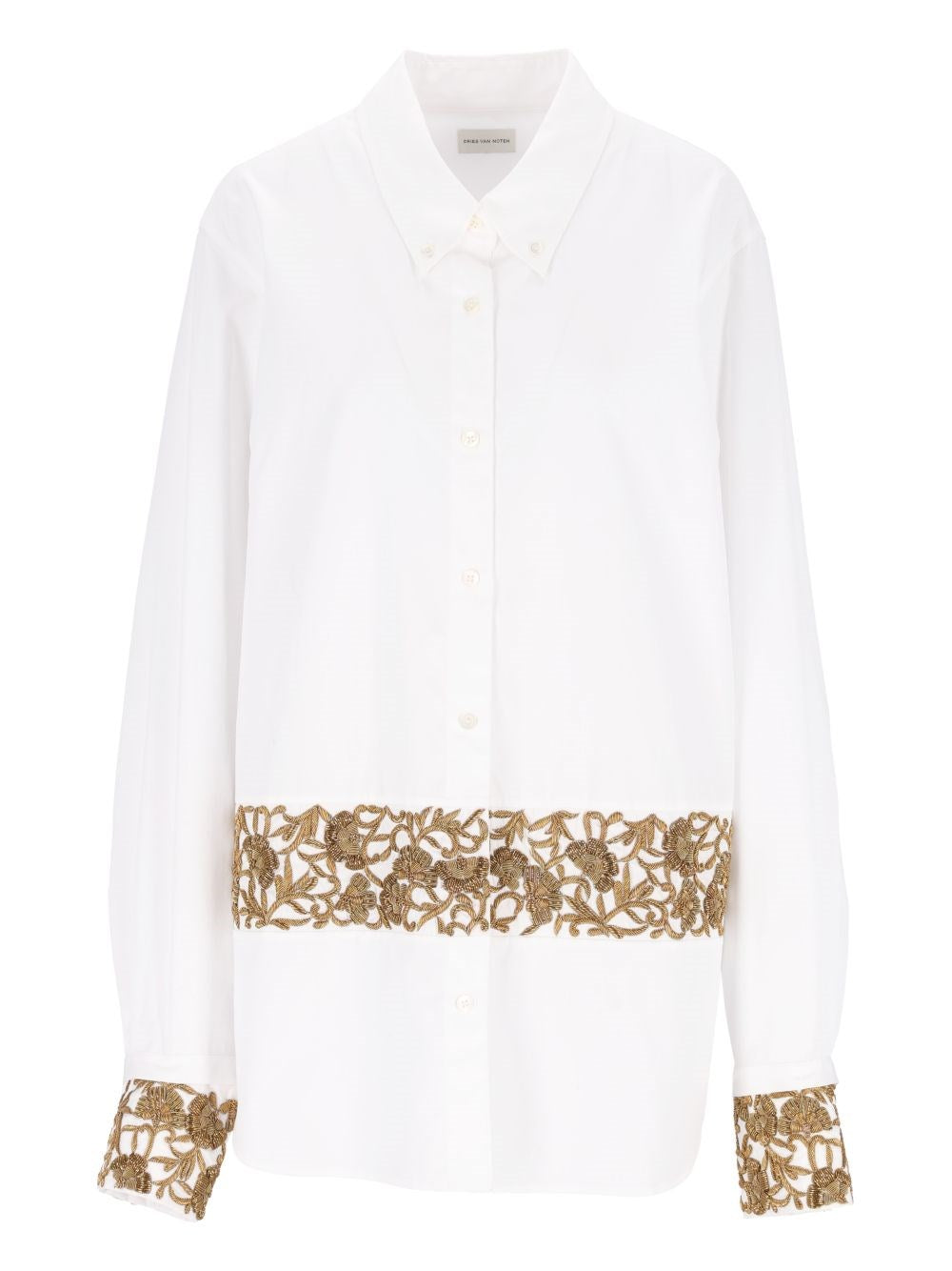 Dries Van Noten Dries Van Noten Women Shirt With Floral Embroidered Applications