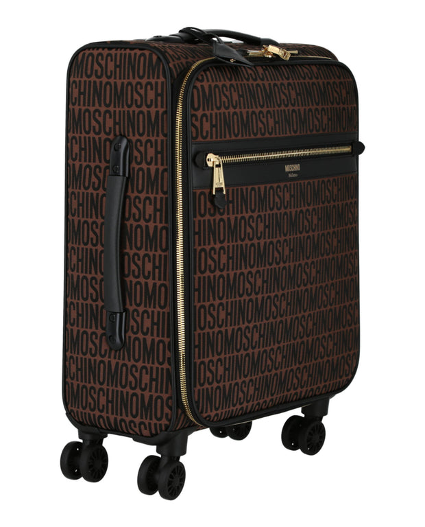 Moschino Unisex-Adult All-Over Logo Trolley Case