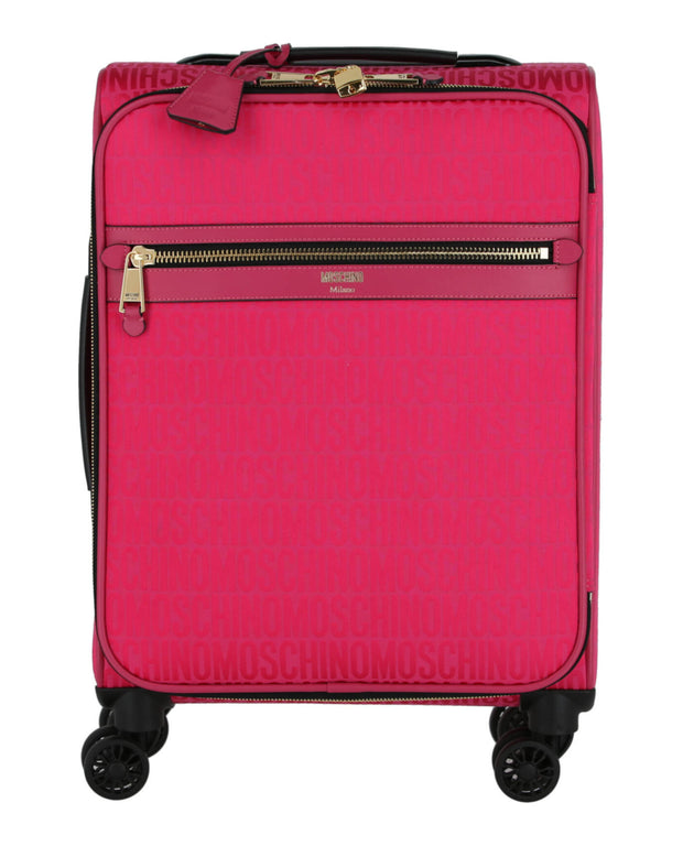 Moschino Unisex-Adult All-Over Logo Trolley Case
