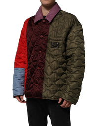 Dolce & Gabbana Multicolor Patchwork PolyesterQuilted Men's Jacket