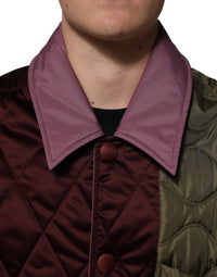 Dolce & Gabbana Multicolor Patchwork PolyesterQuilted Men's Jacket